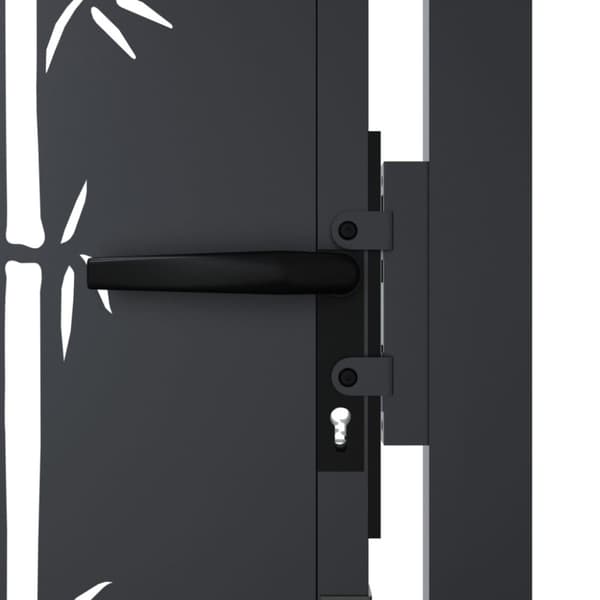 vidaXL Hageport antrasitt 105x155 cm stål bambusdesign