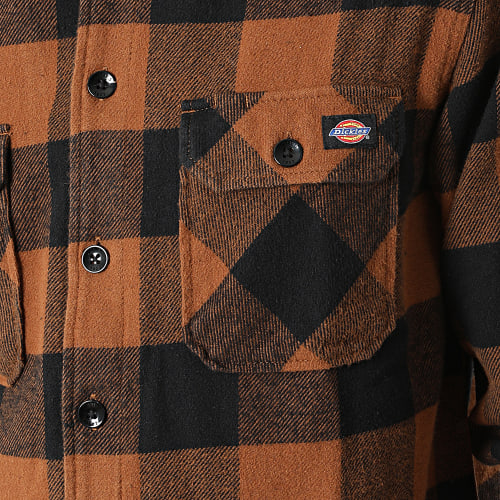 Chemise Manches Longues A Carreaux New Sacramento A4XDZ Marron Noir