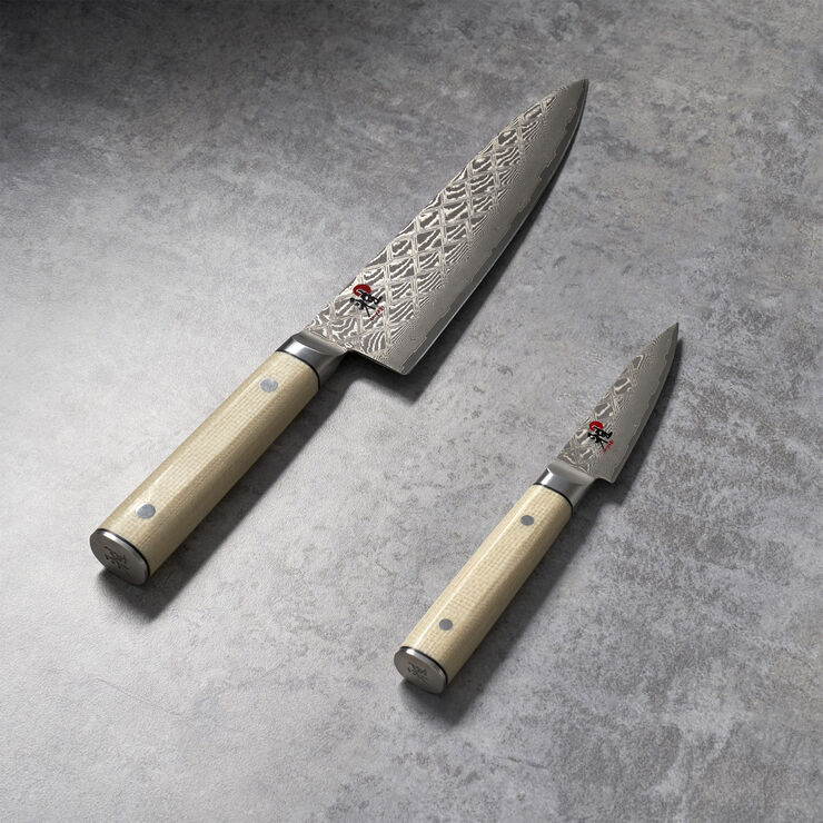 MIYABI Mikoto Kokkekniv 200 Glatslebet Beige
