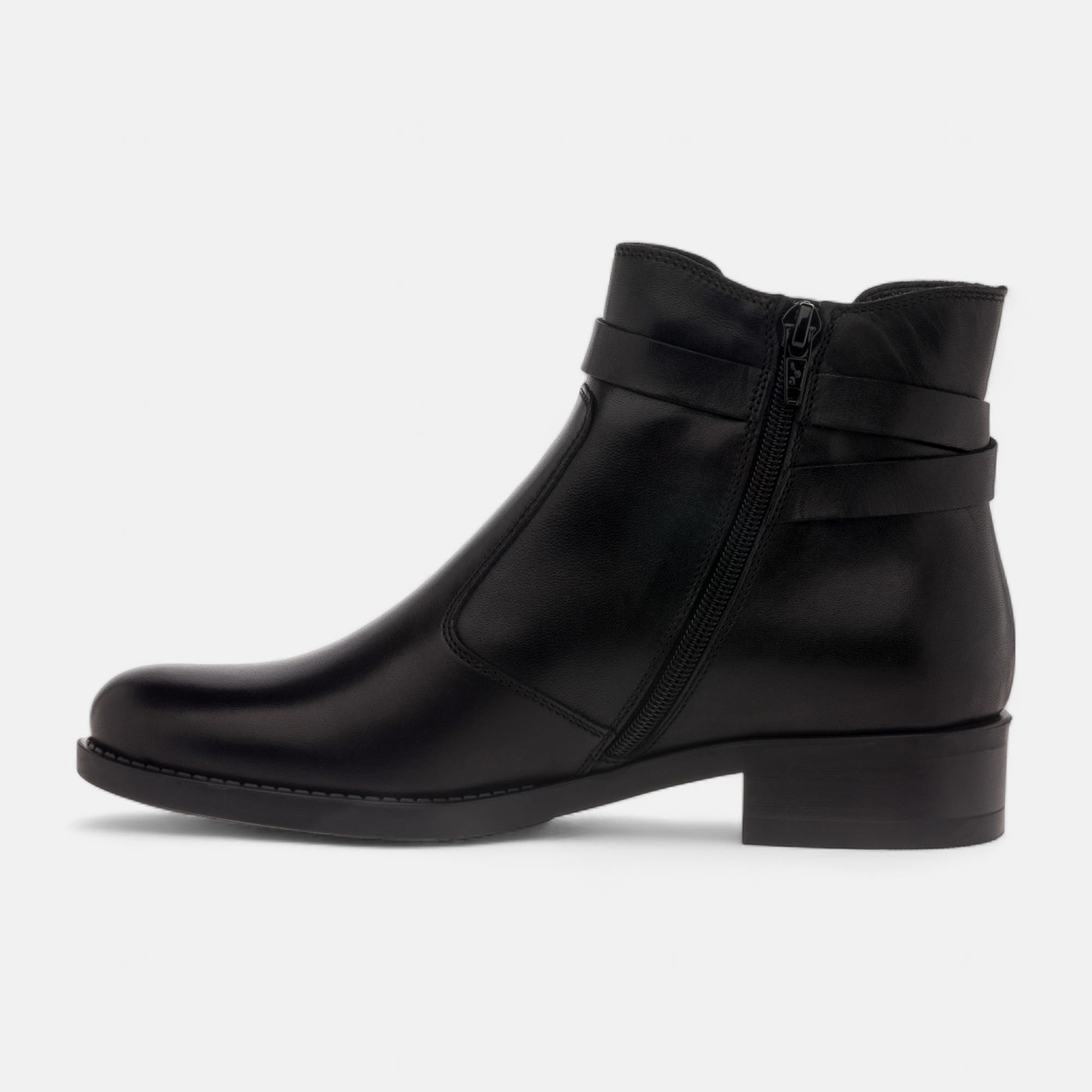 Boots chelsea Femme en cuir noir