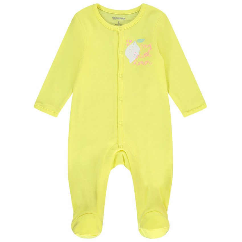 Lot de 2 dors-bien en jersey print citron pour bébé fille - Blanc