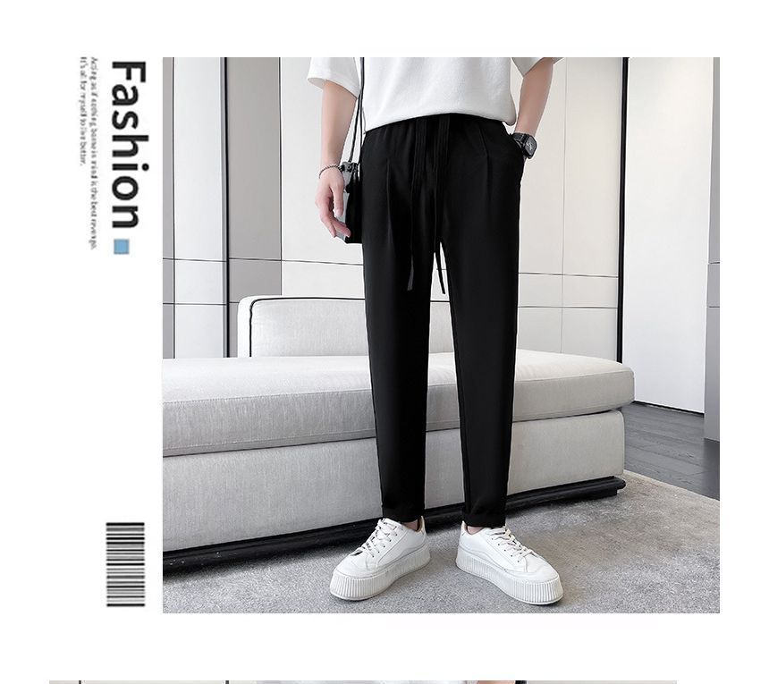 Andrei - Mid Rise Plain Tapered Pants