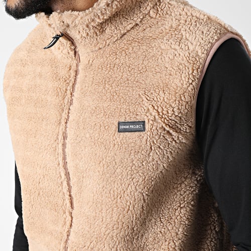 Veste Zippée Sans Manches DP-10022-007 Beige