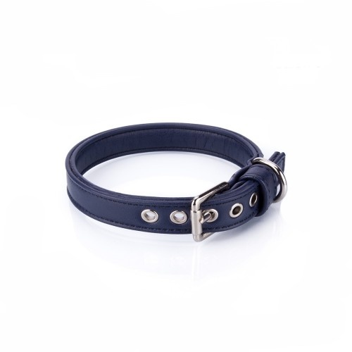 Colar Papy Cher em couro vegano, azul