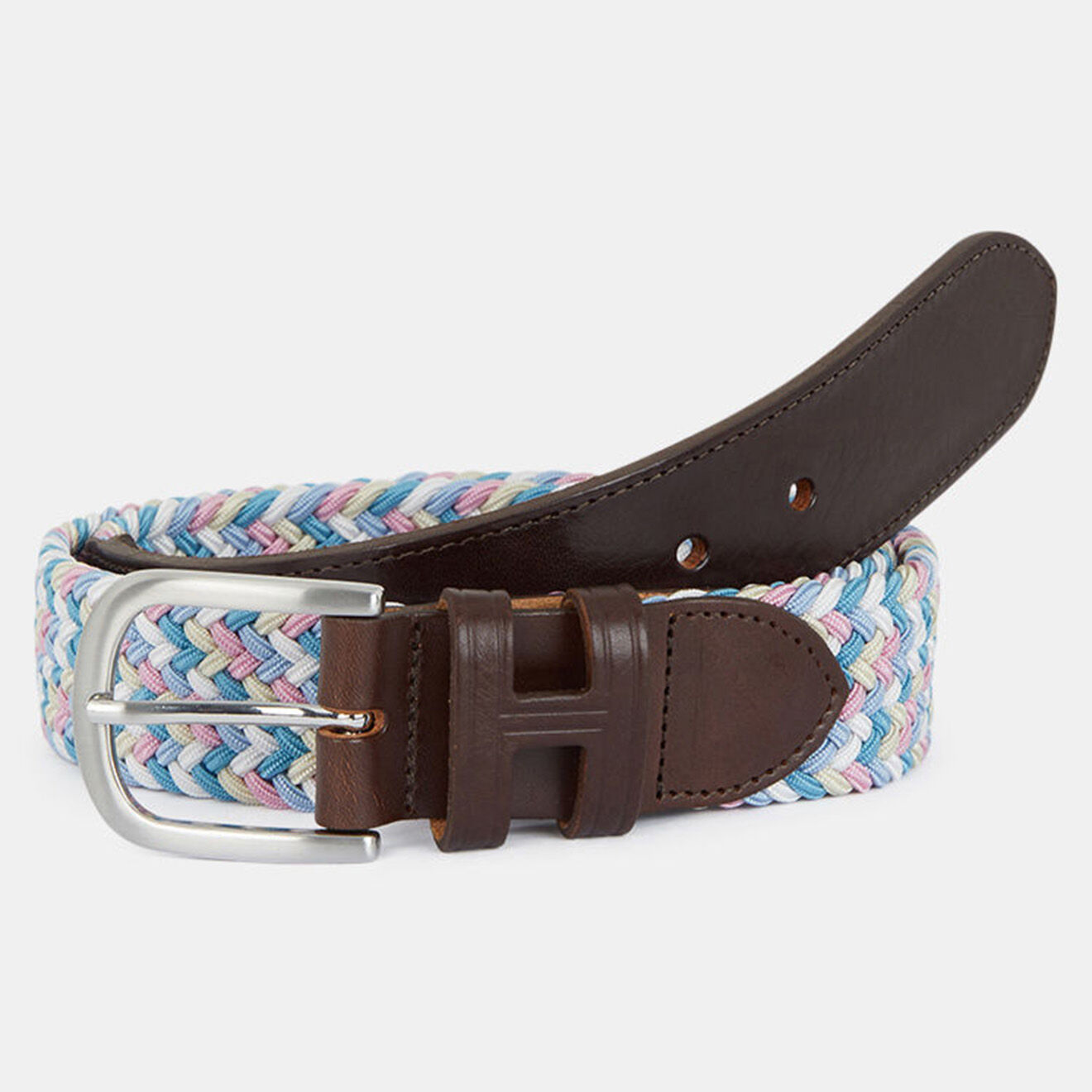 Hackett London Ceinture Tressée Tissu bleu/rose