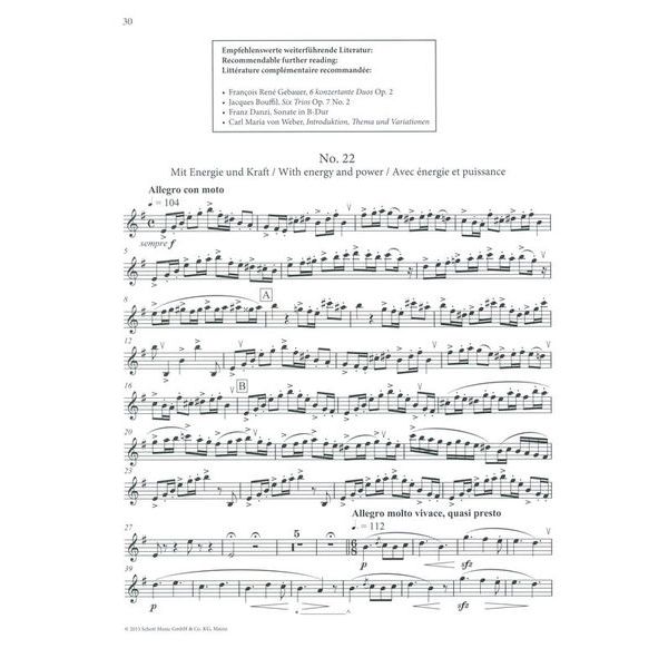 Schott Baermann Clarinet op.63 Vol.1