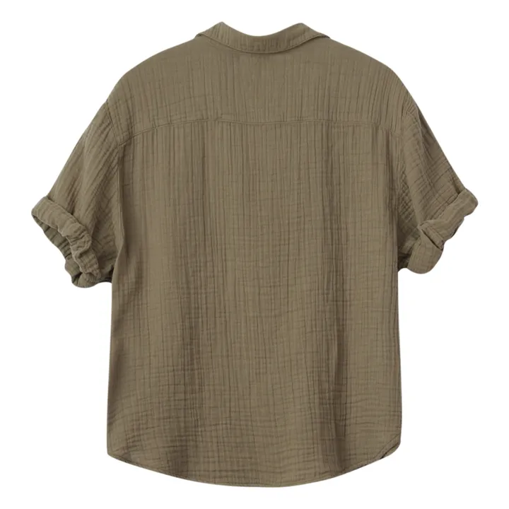 Xirena Blouse Cruz Gaze de Coton | Vert kaki