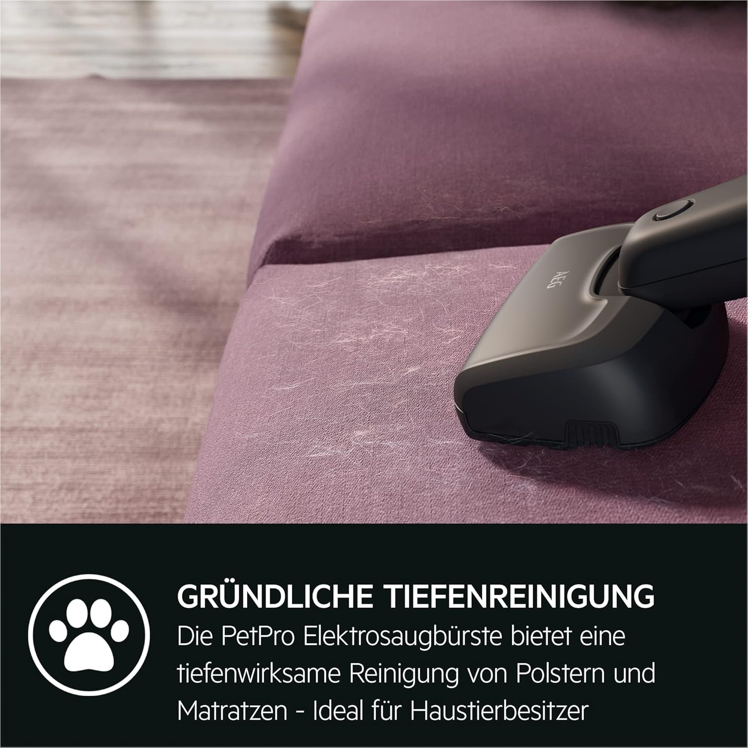 AEG QX6-1-45AN Akku Staubsauger kabellos / Staubsauger beutellos / leise / Handstaubsauger akku / 45 min Laufzeit / leicht / Hartboden / 2in1 / Tierhaare / Hund / Katze / Teppich / Auto / grau