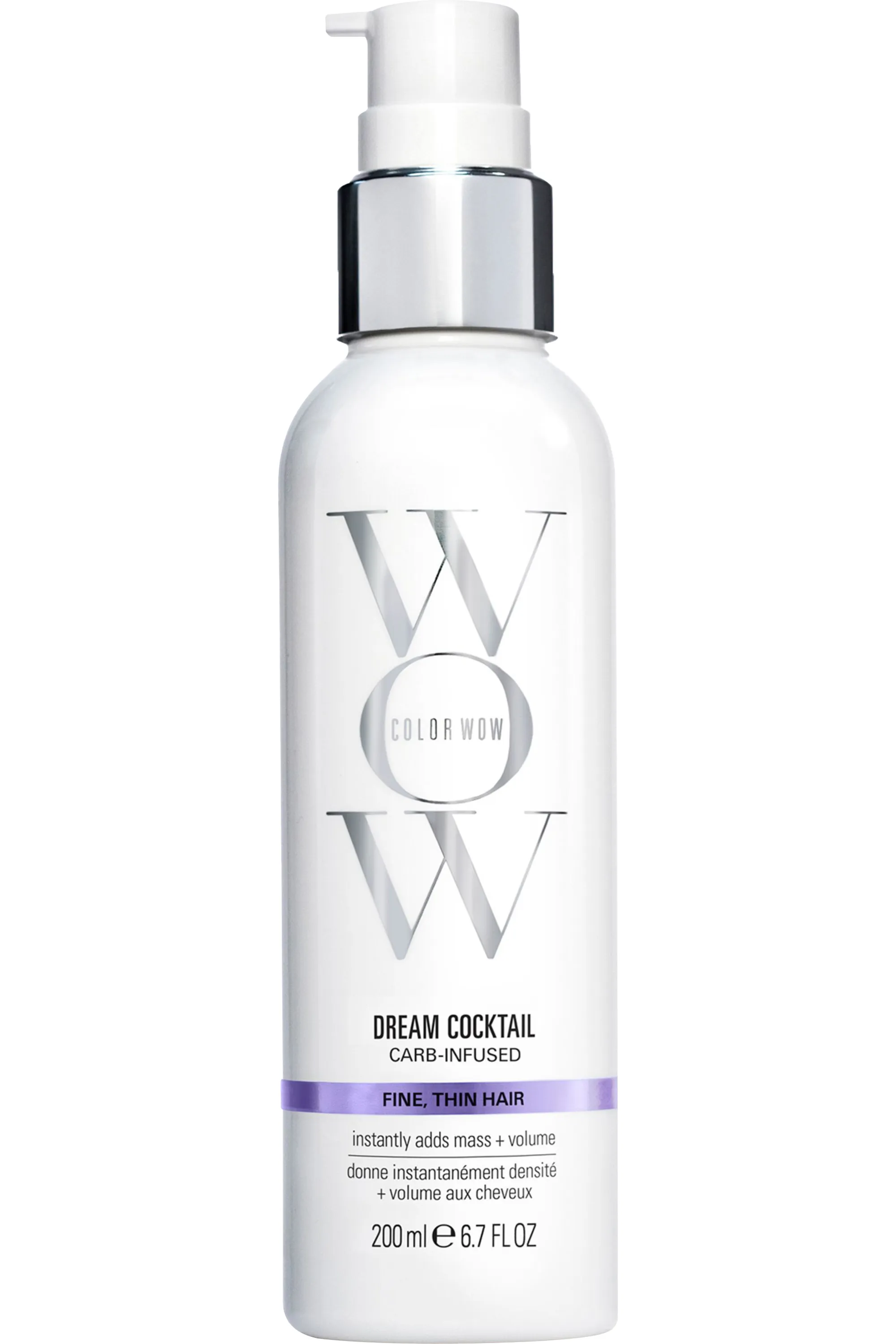 COLOR WOW Soin sans rinçage pour cheveux fins Carb Cocktail-200 ml