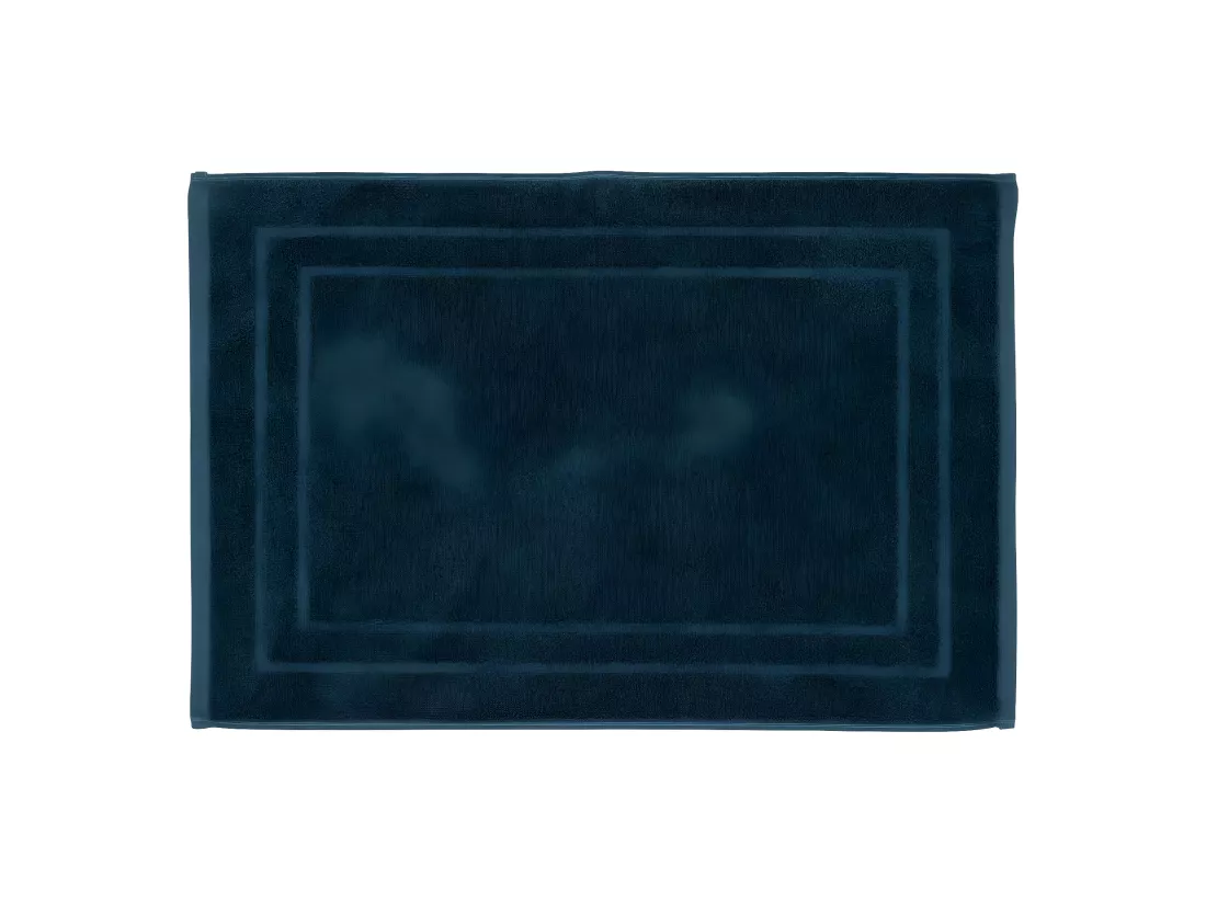Tapis de salle de Bain en coton Bleu Egéen 50 x 70 cm
