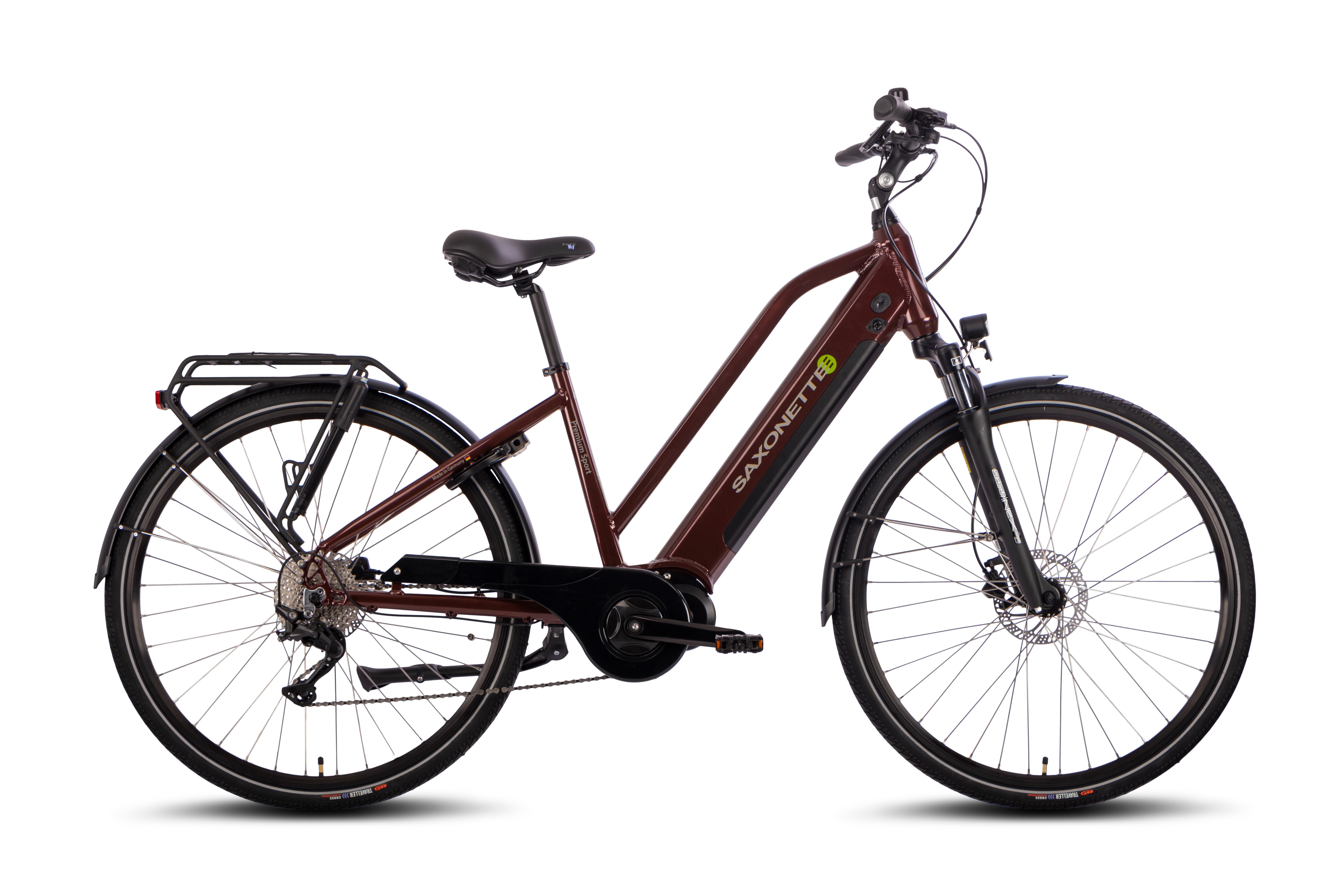 SAXONETTE Premium Sport E-Trekkingbike UNISEX10 Gang Federgabel, Mittelmotor