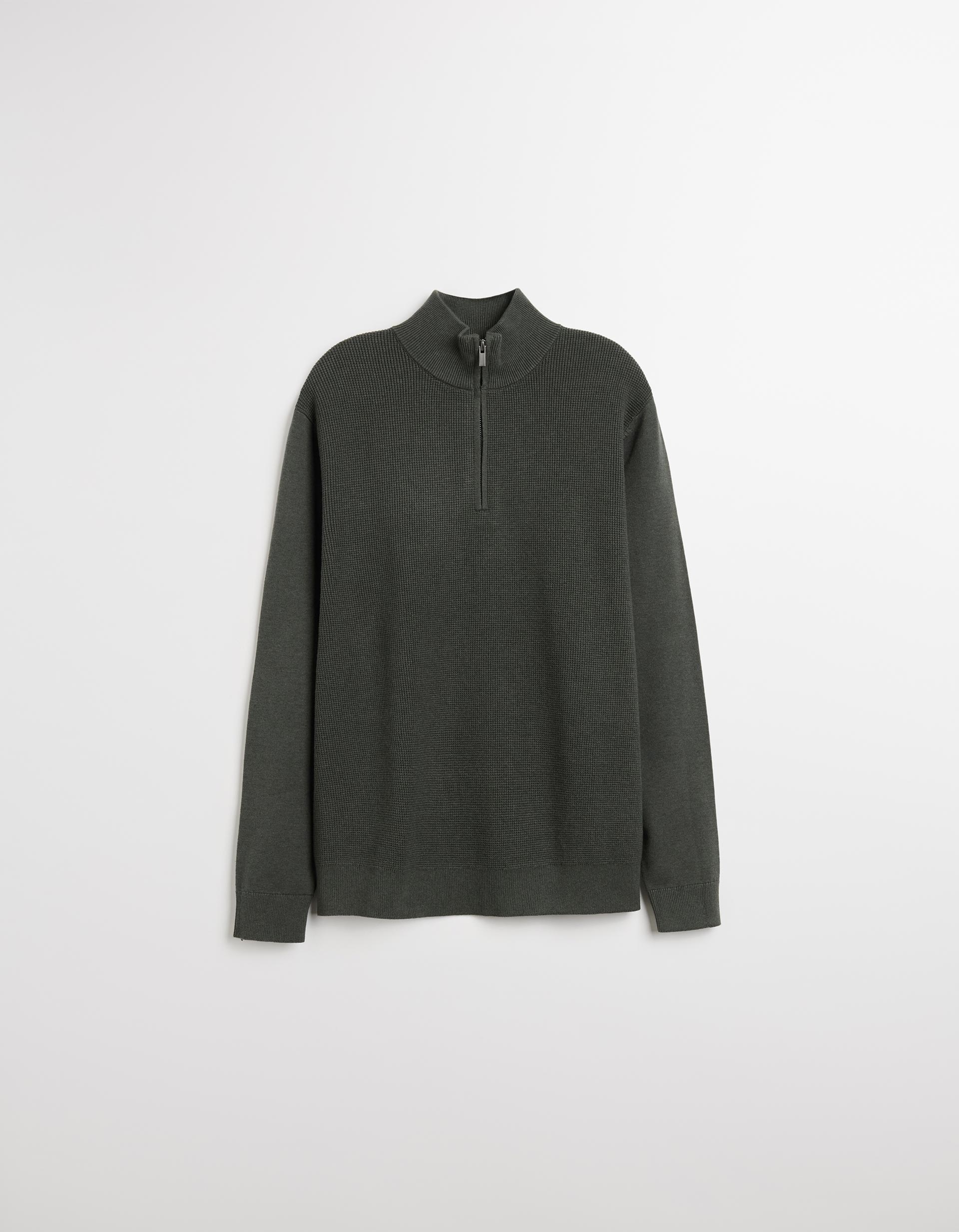 Camisola com Fecho, Homem, Verde Escuro