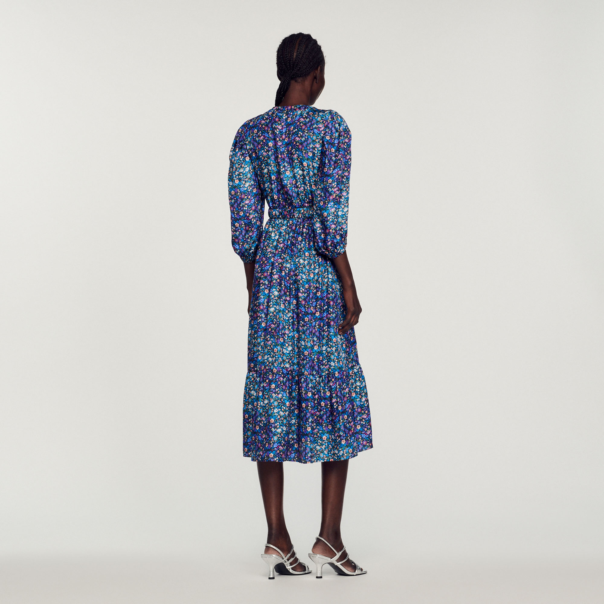 Robe longue imprime fleuri