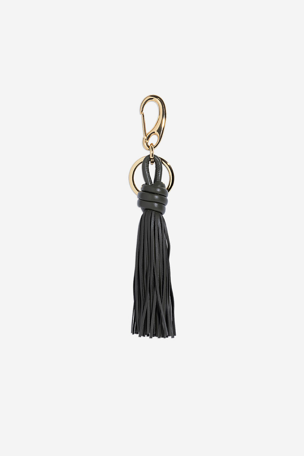 Tassel leather bag charm