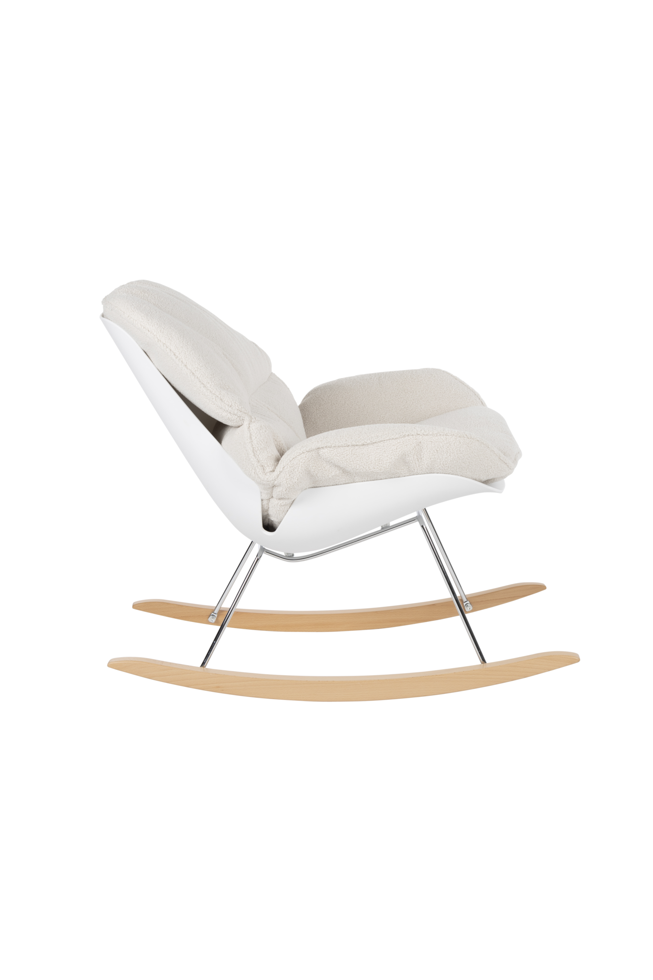Fauteuil Rocky gebroken wit