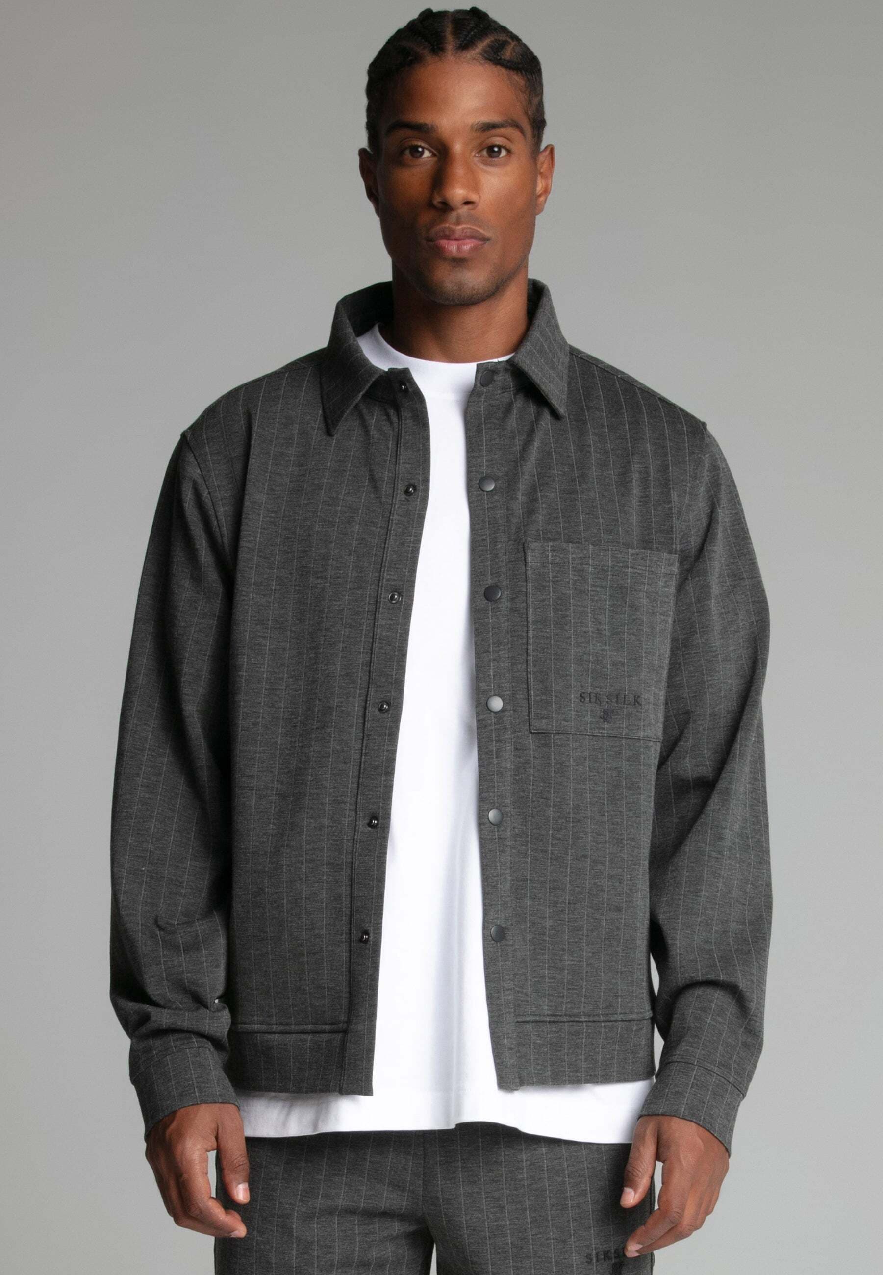Siksilk Hemdjacke »Siksilk Hemdjacke Pinstripe Jacket«