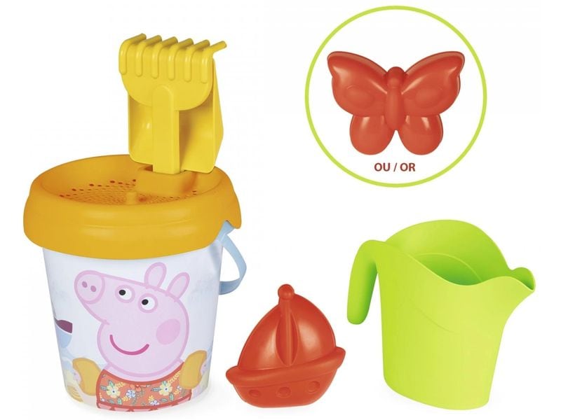 Smoby Eimergarnitur Peppa 5 Teile Sandeimergarnitur mit Giesskanne