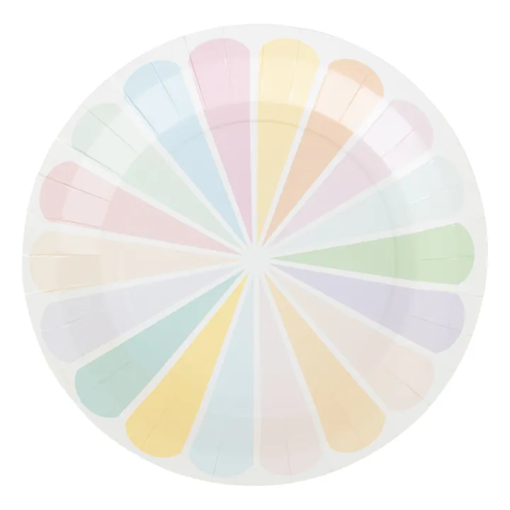 My Little Day Assiettes en carton Pastel - Lot de 8