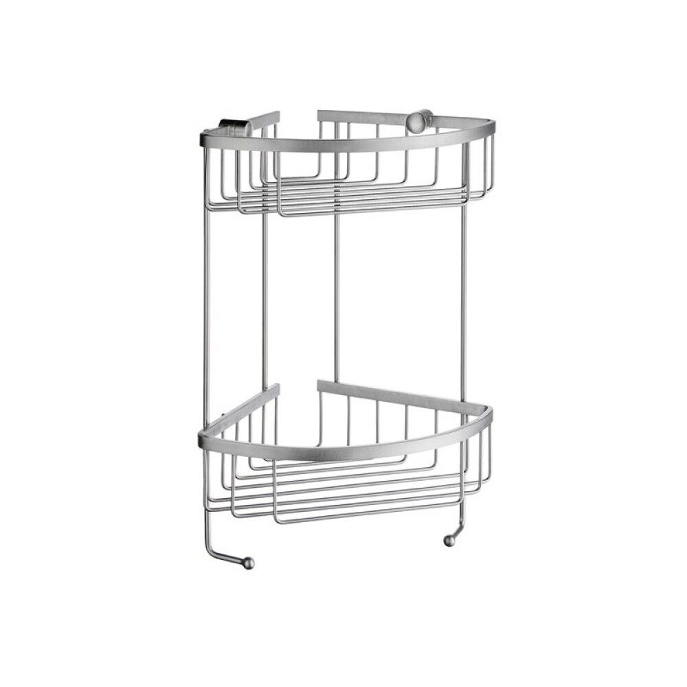 DUSJKURV SMEDBO SIDELINE DOBBEL HJØRNE 19,5X195X34,2CM BØRSTET KROM