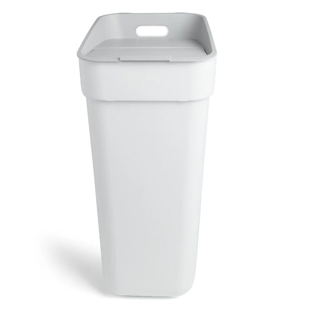 Poubelle de tri blanche 30L