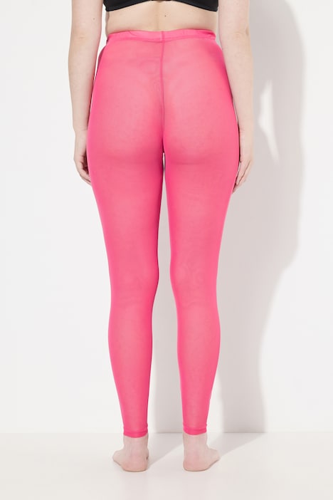 Mesh-Leggings, Herz, Flockdruck