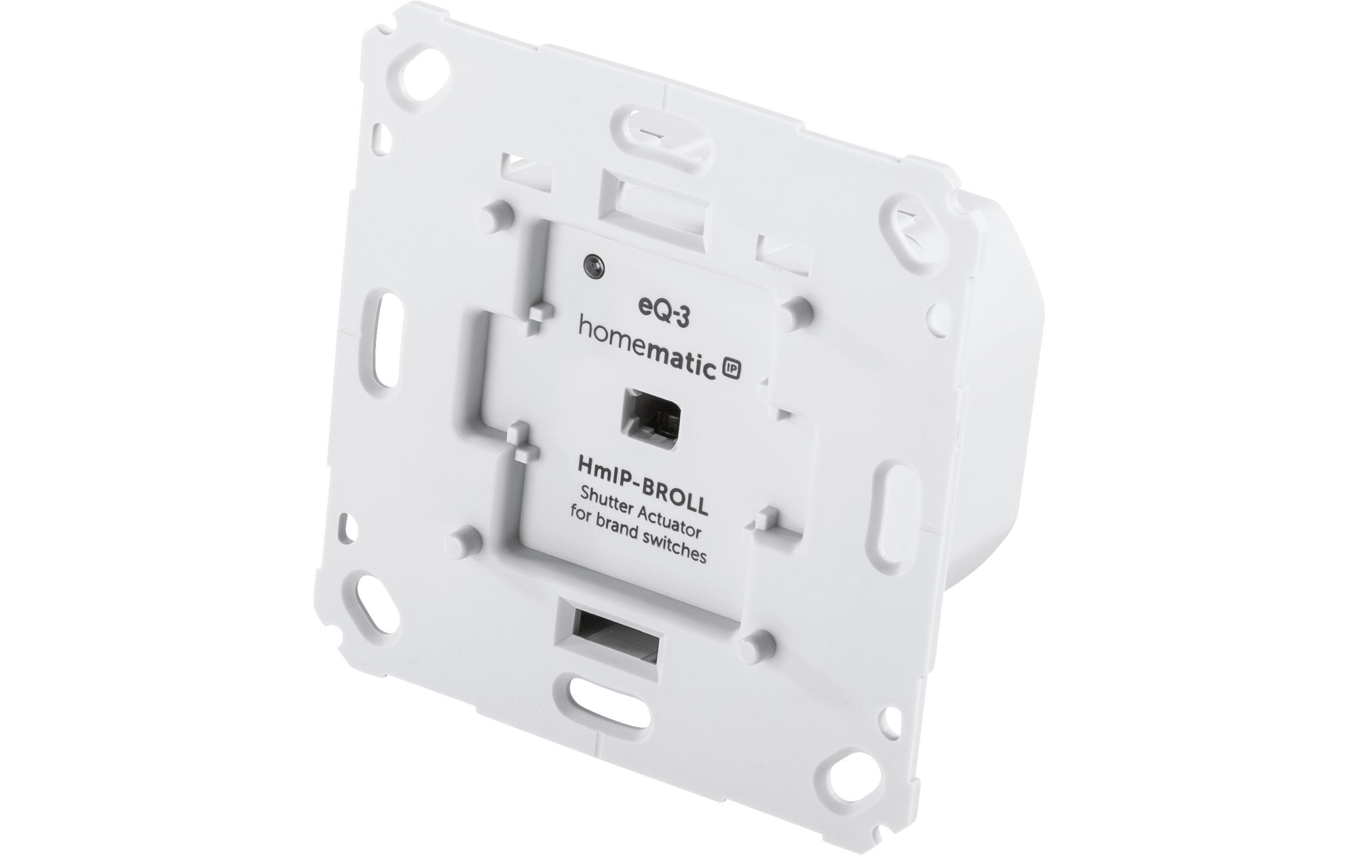 Smart Home Funk-Rollladenaktor für MarkenschalterUnterputzaktor zum Steuern von Rollläden und Markisen – HmIP-BROLL-2