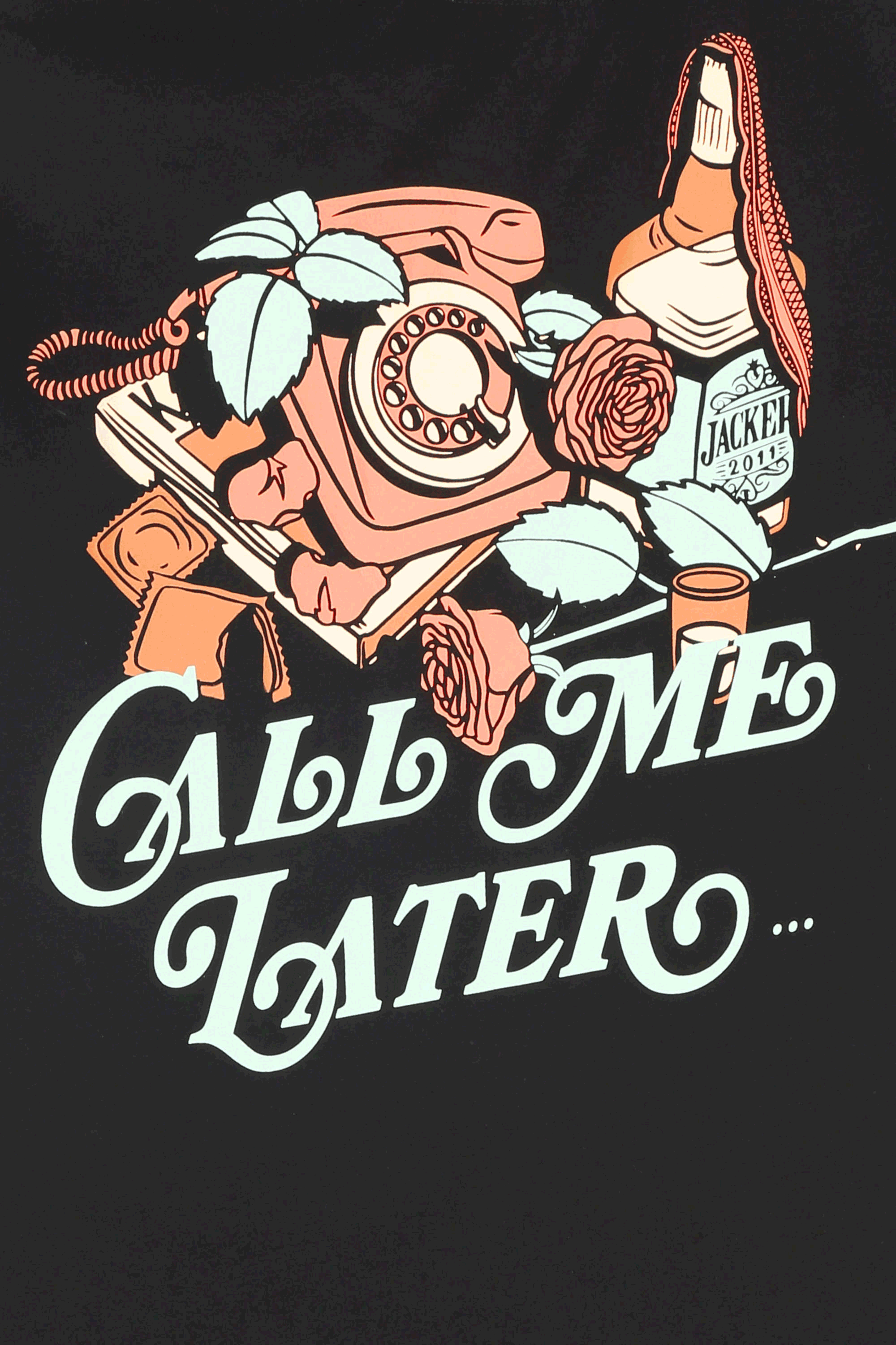 JACKER T-shirt Call Me Later Noir