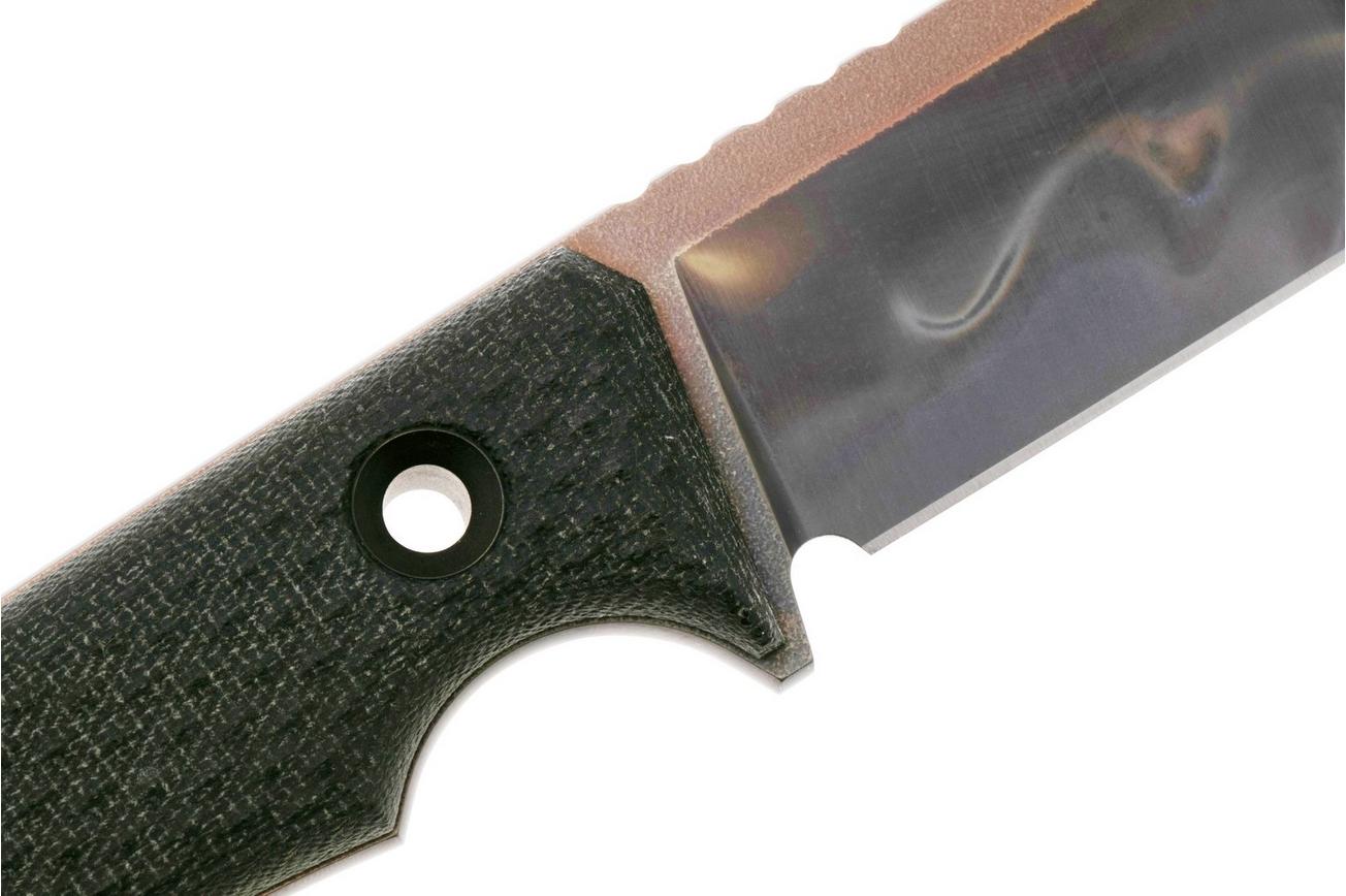 TRC Knives South Pole, Apocalypse Finish Elmax, Black Canvas Micarta, survivalmes