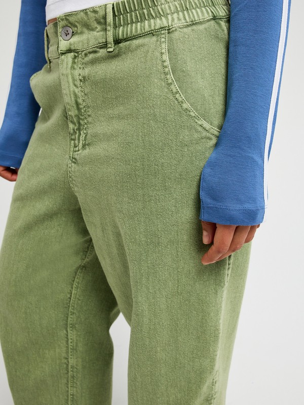 Break My Soul Pantalon à taille élastique Vert Femme