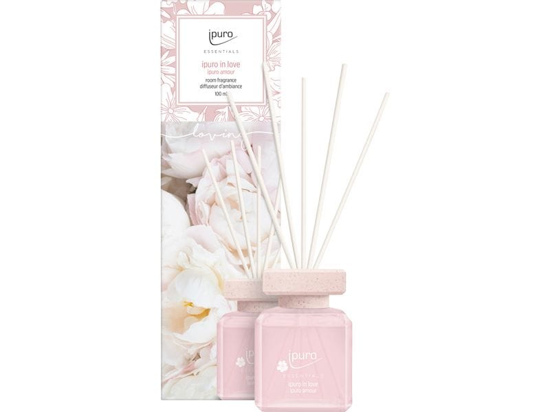 ipuro Duftstäbchen Raumduft in love 100 ml Hochwertige Aromastäbchen für Innenräume