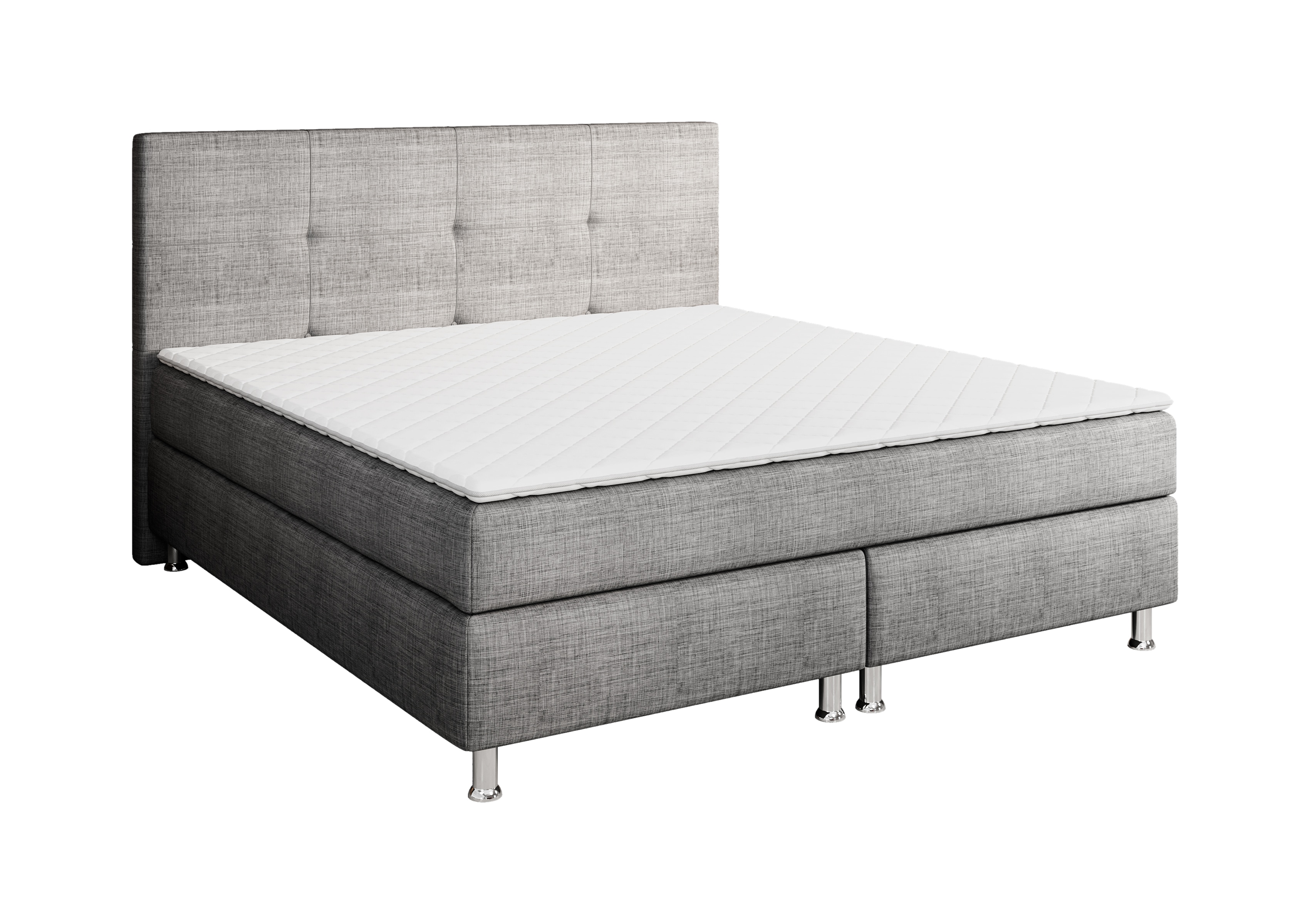 Inter Handels Boxspringbett New York 180x200 cm Webstoff anthrazit