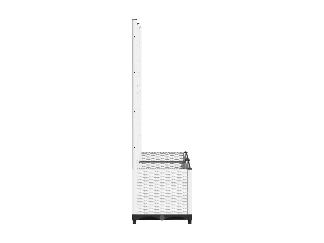 Jardinière bac lit surélevé blanche 80 x 40 x 136 cm 02_0038305