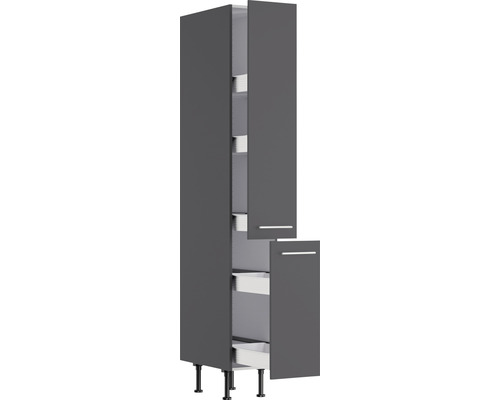 Optifit Apothekerskast Ingvar420 BxDxH 30x58,4x211,8 cm antraciet mat gedemonteerd