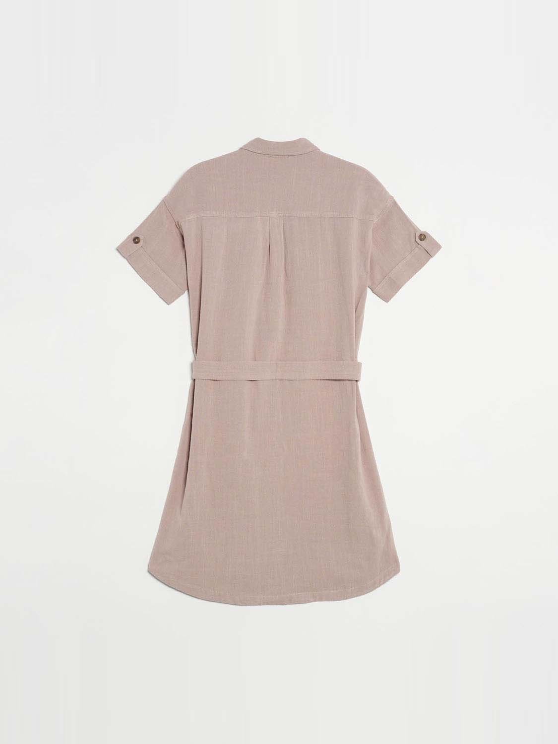 Robe Femme Mix Matières Rose