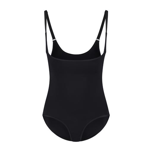 Bye Bra Soft Touch Seamless Open Bust Bodysuit, Black, XL