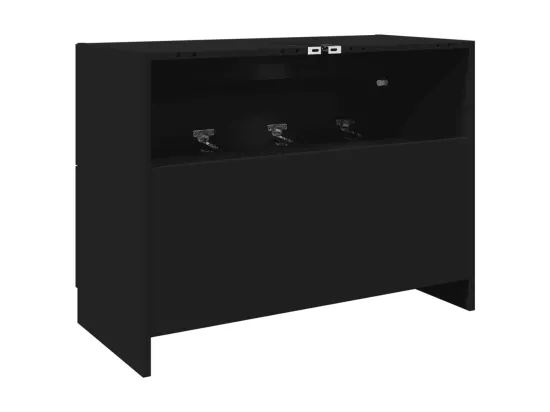 Armoire d'évier noir 78x37x59 cm bois d'ingénierie
