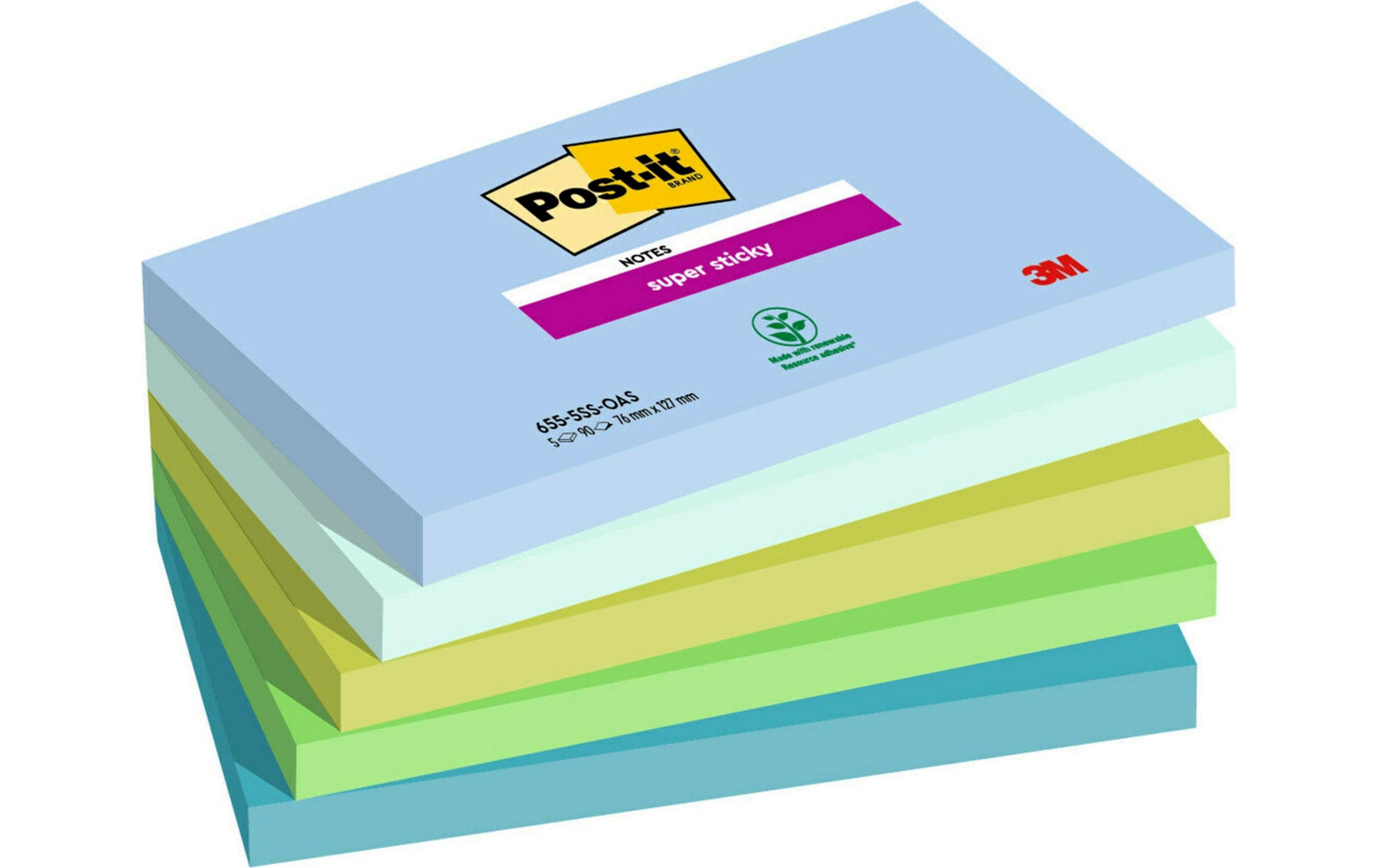 Notizzettel Super Sticky Oasis Collection 127 x 76 mmSuper Sticky Notes