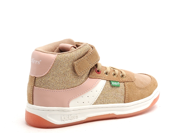 Kickers boots bottine enfant kickalien fille beige