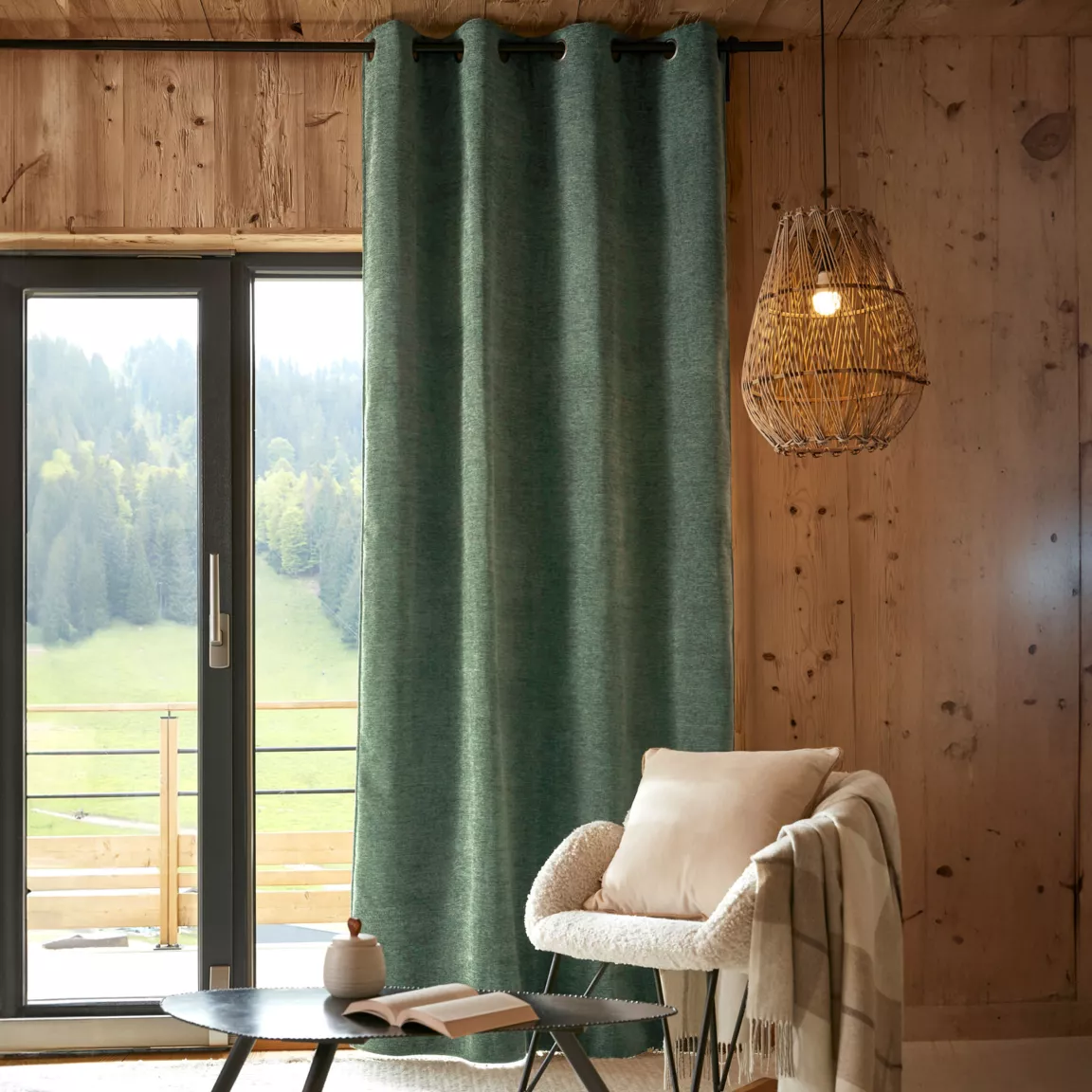 Rideau occultant isolant Total Blackout (140 x 240 cm) Magnus Vert romarin