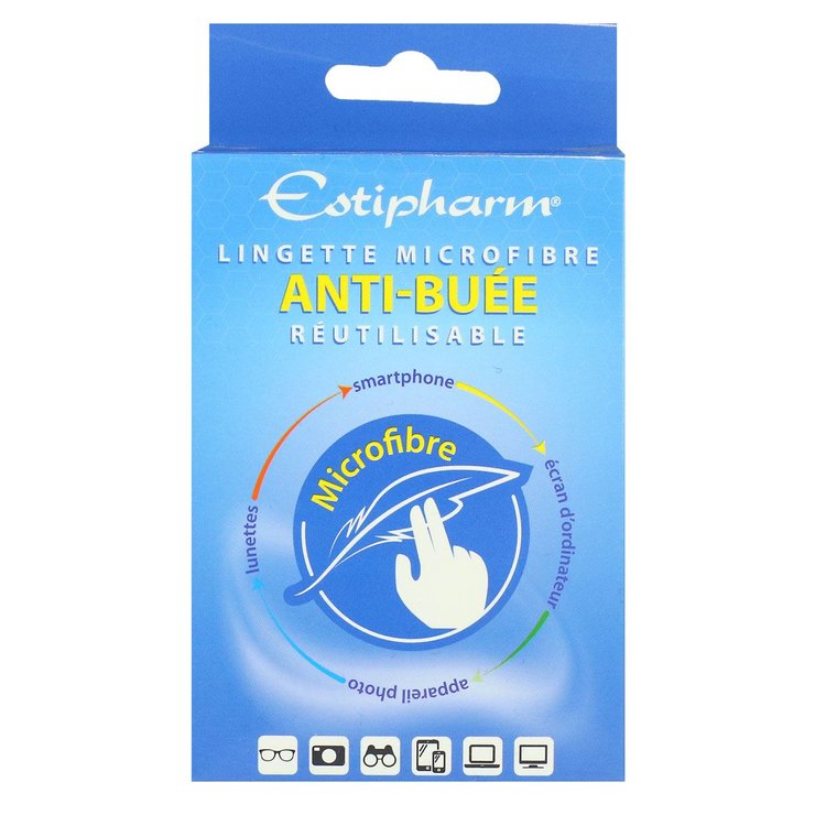 1 lingette microfibre anti-buée réutilisable