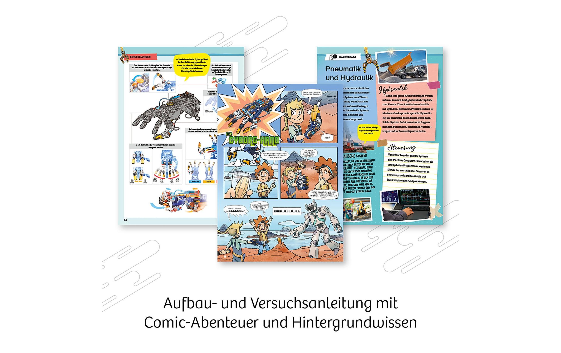 Experimentierkasten Cyborg-HandHydraulisch gesteuerte XXL-Roboter-Hand, mit der man greifen, heben und sogar schreiben kann