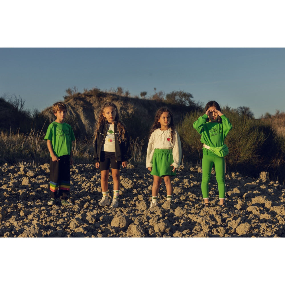 Køb Mini Rodini Green Plain Piping Sweatshorts
