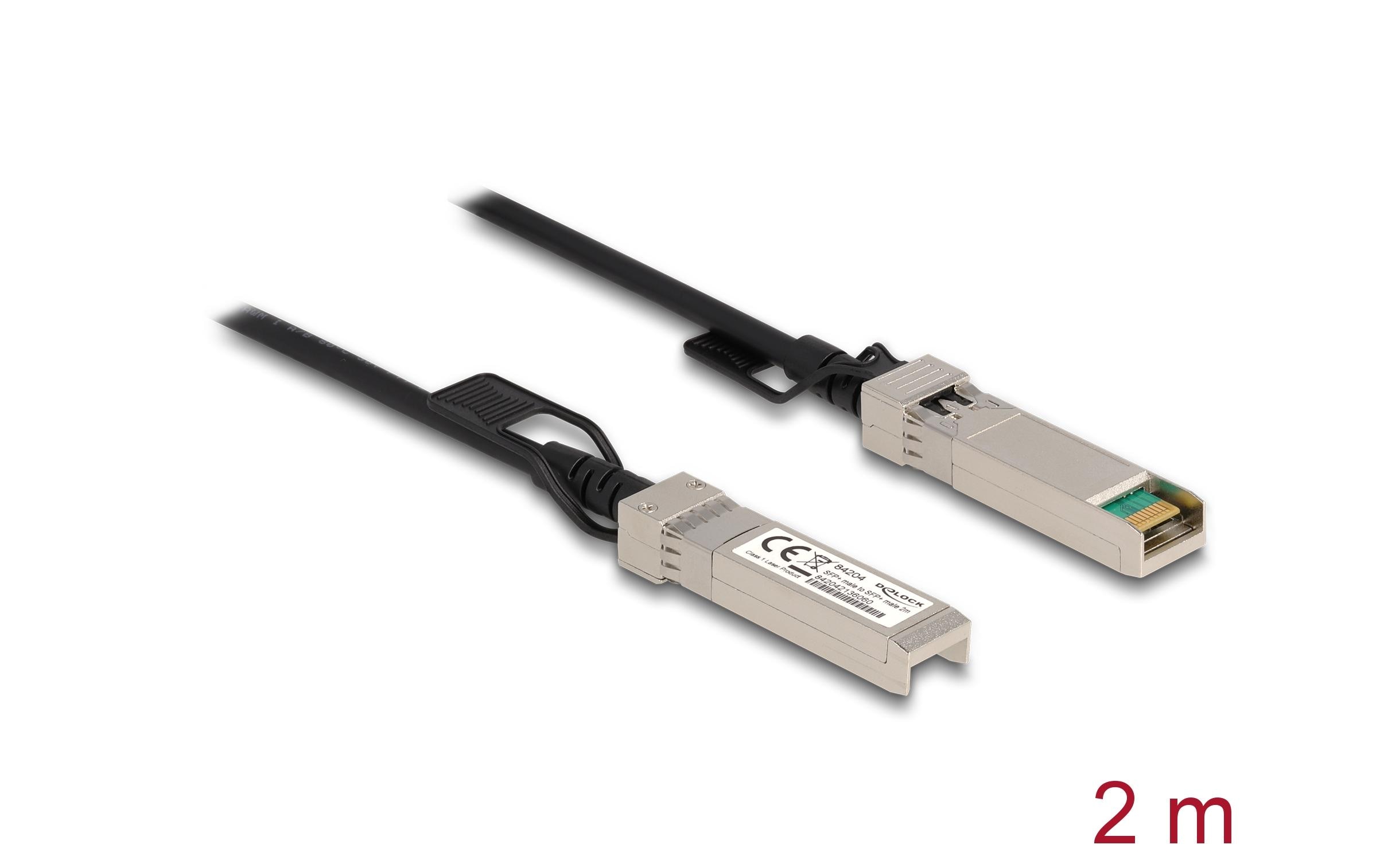 Direct Attach Kabel SFP+/SFP+ 2 mDelock Kabel Twinax SFP+ Stecker zu SFP+ Stecker 2 m