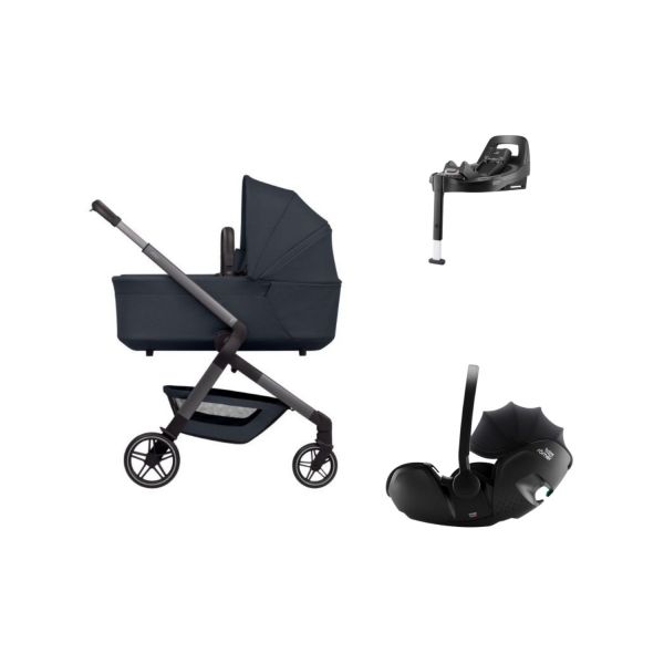 Joolz Hub 2 Kinderwagen 4-in-1 - Navy Blue | Britax Römer Baby-Safe Pro Autostoeltje | Britax Römer Vario Base 5Z
