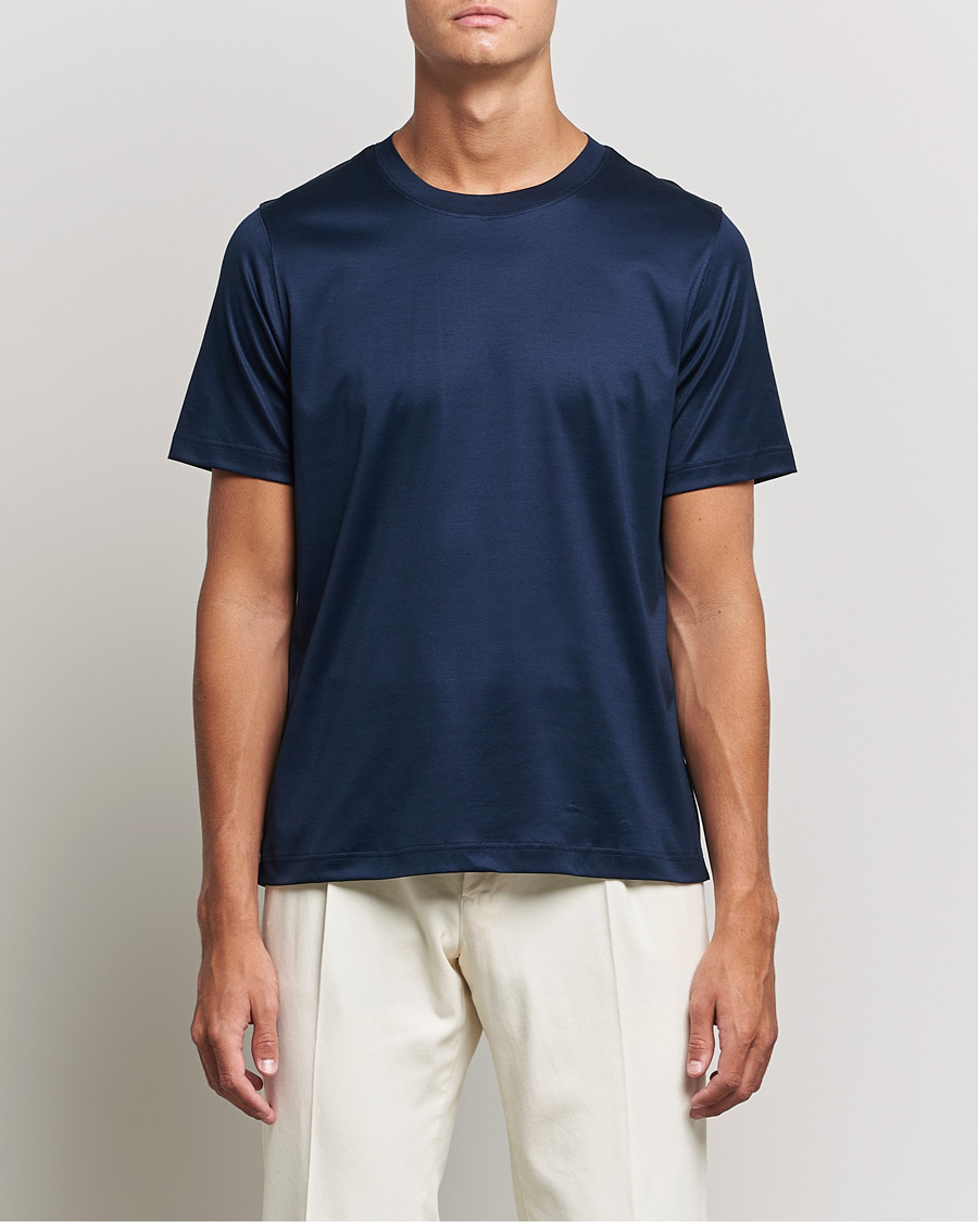 Eton Filo Di Scozia Cotton T-Shirt Navy