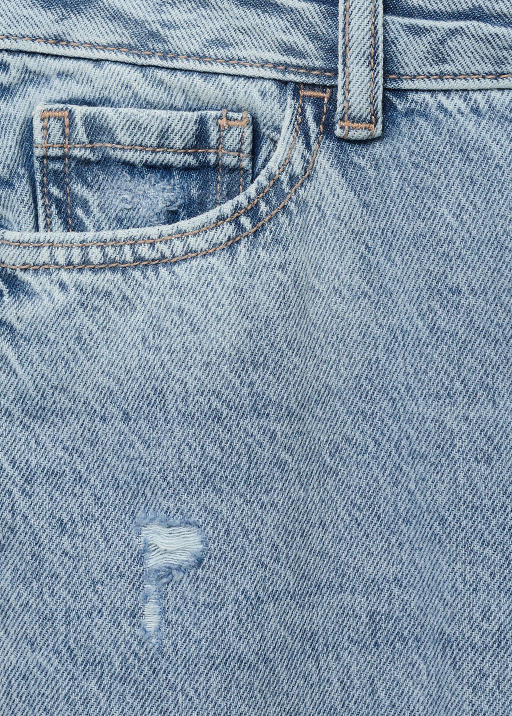 MANGO TEEN wide leg jeans medium blue denim