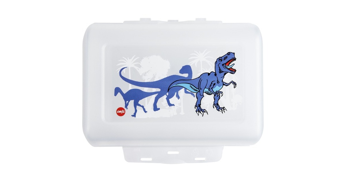 EmsaVARIABOLO Lunchtrommel Dino lunchbox  (Blauw/transparant)