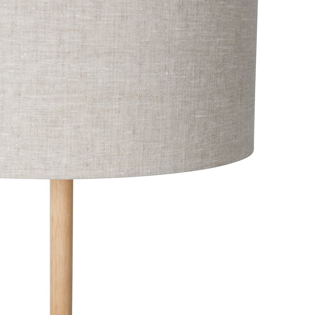 Landelijke vloerlamp hout met lichtbruine kap - Mels