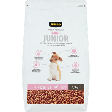 Jumbo Hondenbrokken Junior Kip & Rijst 1,5 kg