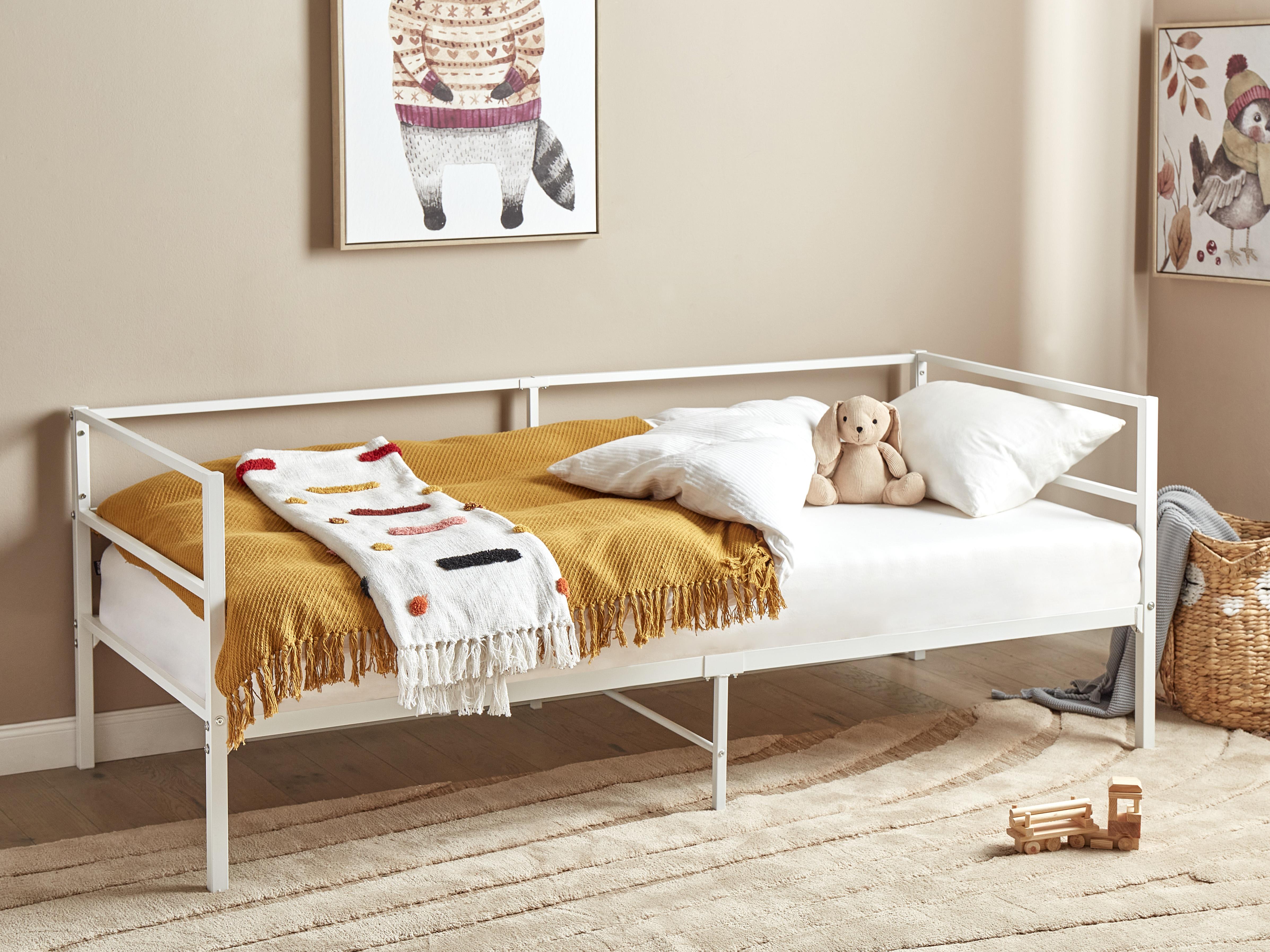 Bed Metaal BATTUT 90 x 200 cm Wit